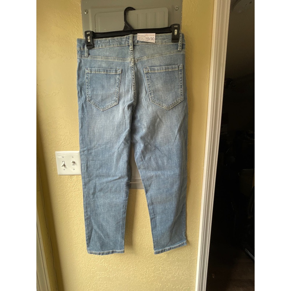 Elle Moss High Rise Slim Straight Ankle 10/30 Jean - Picture 3 of 3